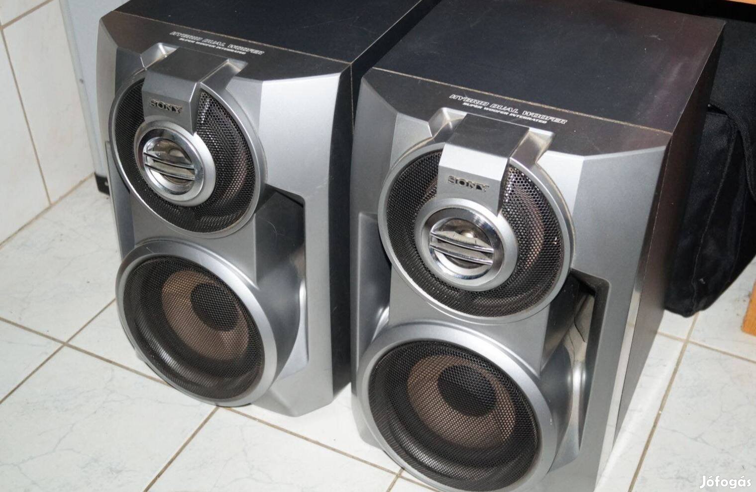 Retró tanya 2 utas Sony hangfal pár hybrid dual woofer sok mély !!!