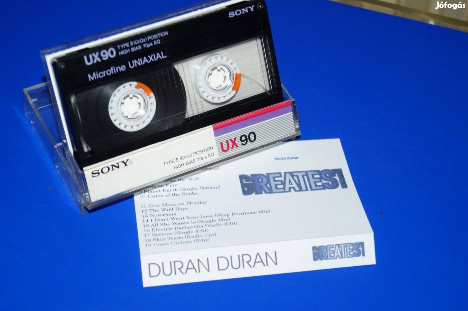 Retró tanya Sony UX 90 chrom magnó kazetta Duran Duran felvétel