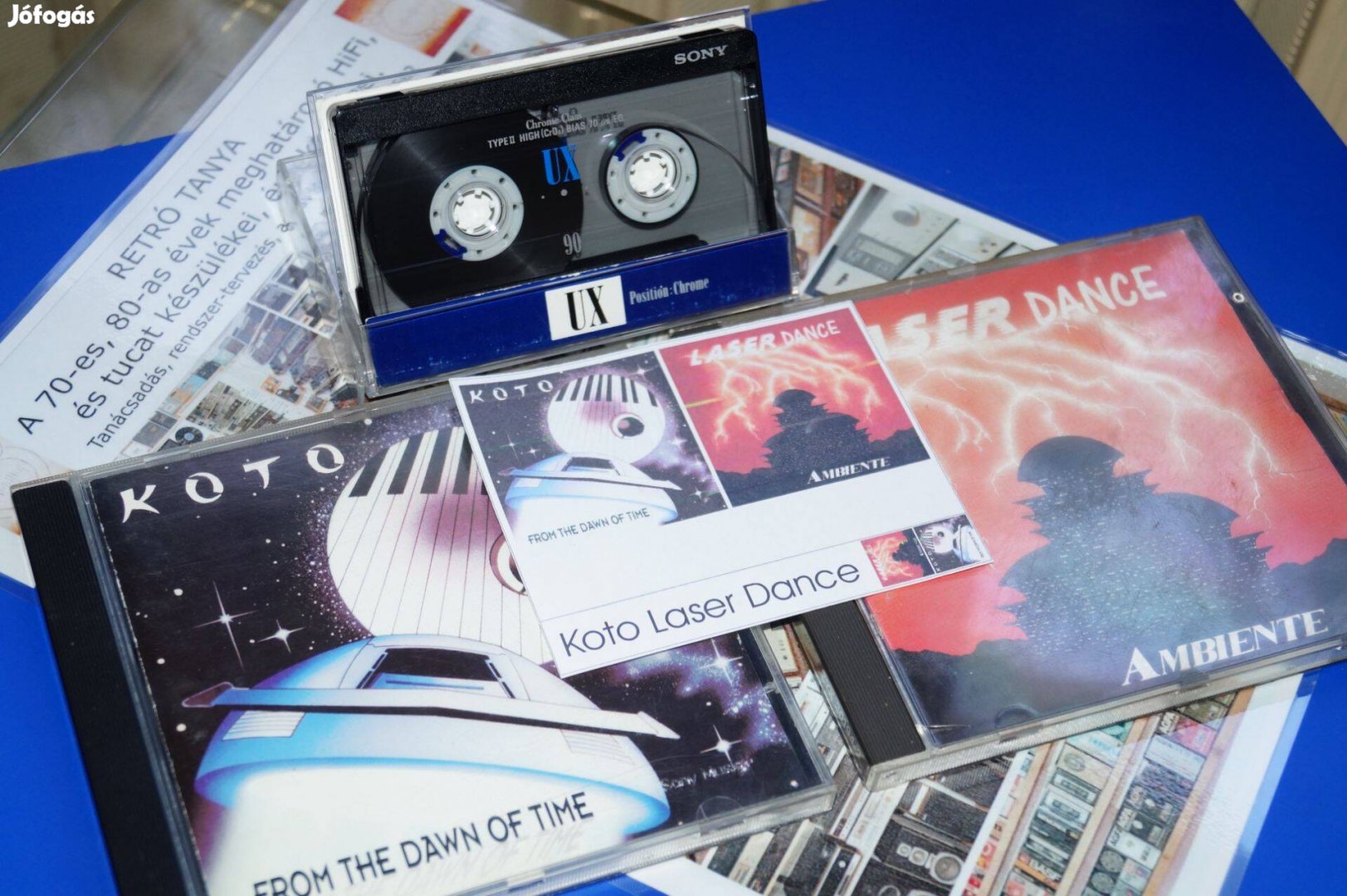 Retró tanya Sony UX 90 chrom magnó kazetta Koto Laser Dance 3 tape