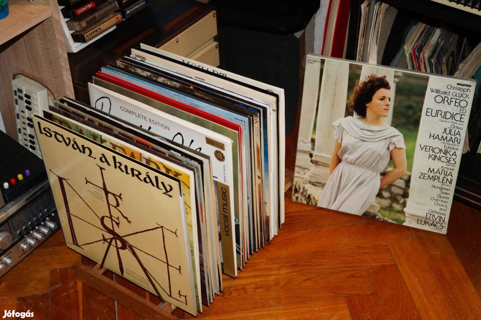 Retró tanya bakelit lemez LP vinil klasszikus és pop patika állapot