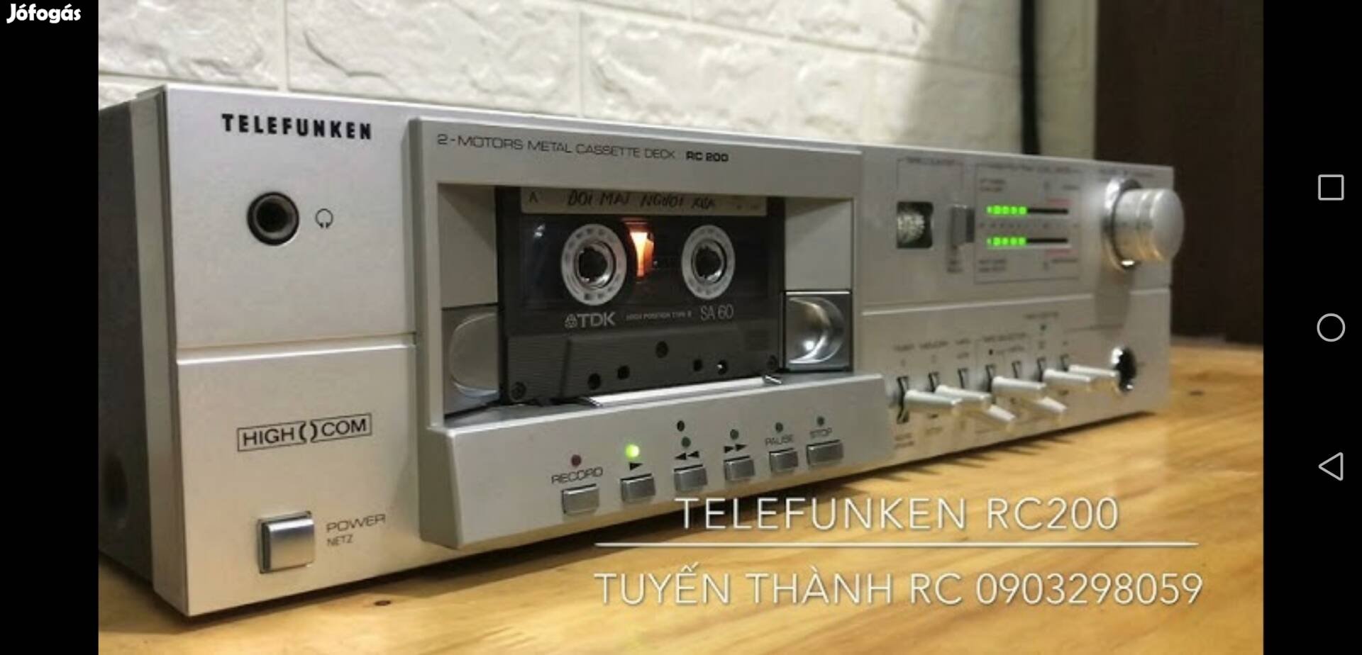 Retro telefunken 2 motoros deck 1981 es tőkéletes állapotban