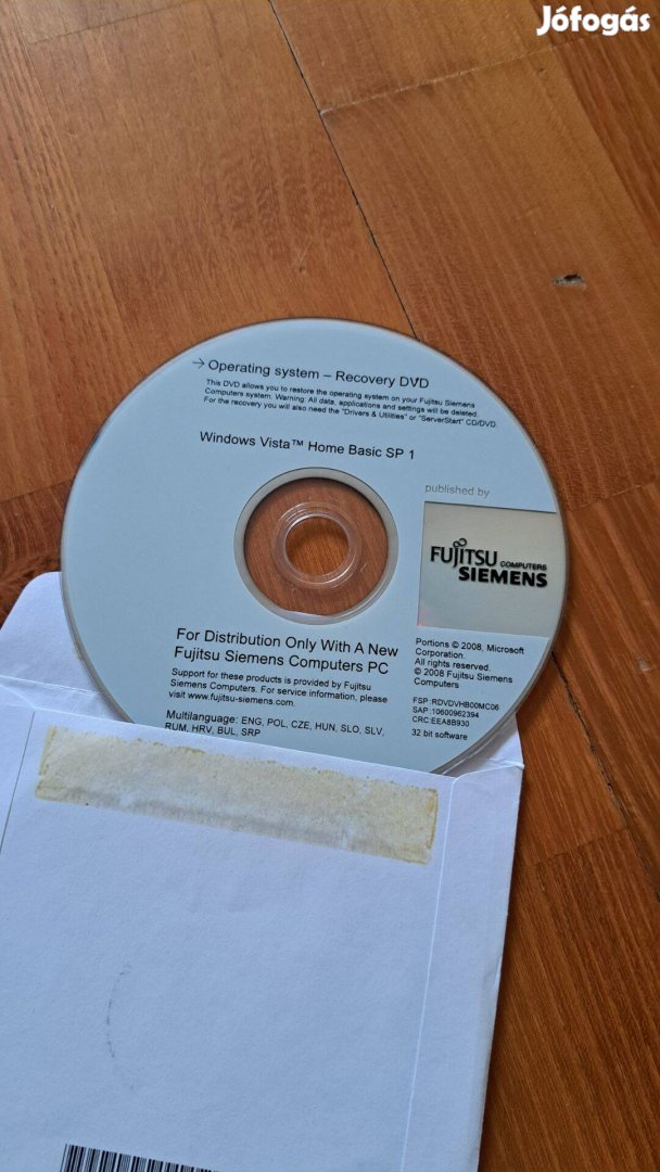 Retro telepítő lemez, Windows Vista eladó