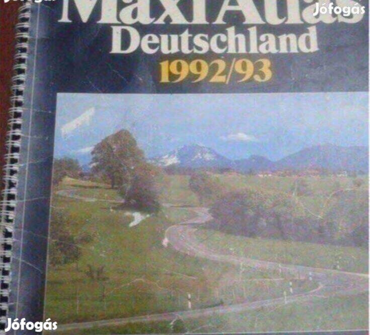 Retro térkép atlasz Németország 1992