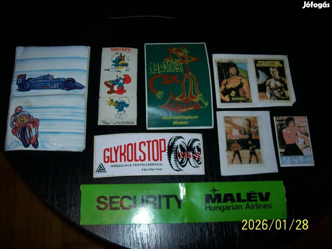 Retro trafikárus levonók Bruce Lee,Schwarzenegger,MALÉV stb.