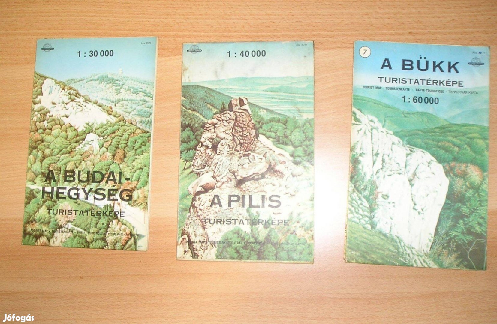 Retro turistatérkép - 3 db. együtt