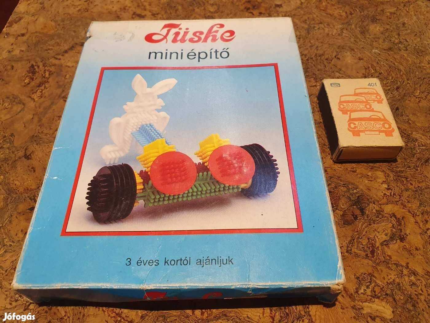 Retro tüske építőjáték társasjáték hiánytalan dobozában
