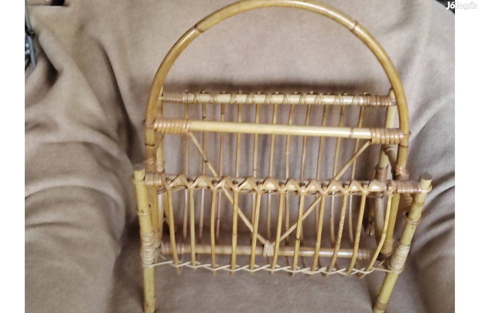 Retro újságtartó, Rattan újságtartó