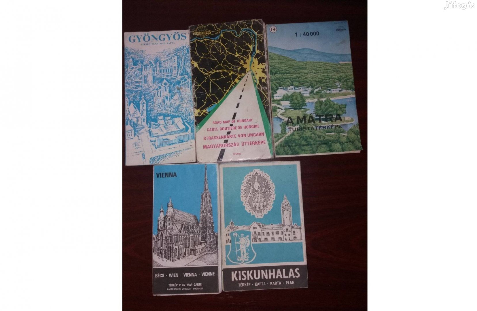 Retro úttérképek Magyarország,Bécs, Mátra, Gyöngyös, Kiskunhalas