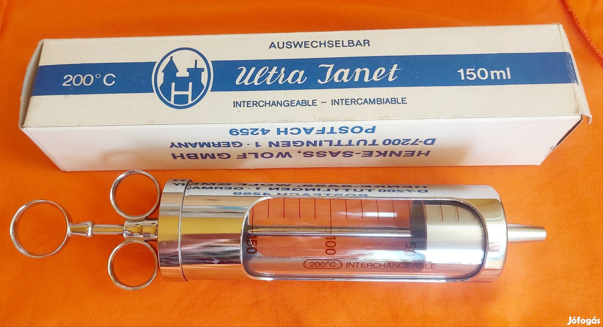 Retro üveg fecskendő 150 ml