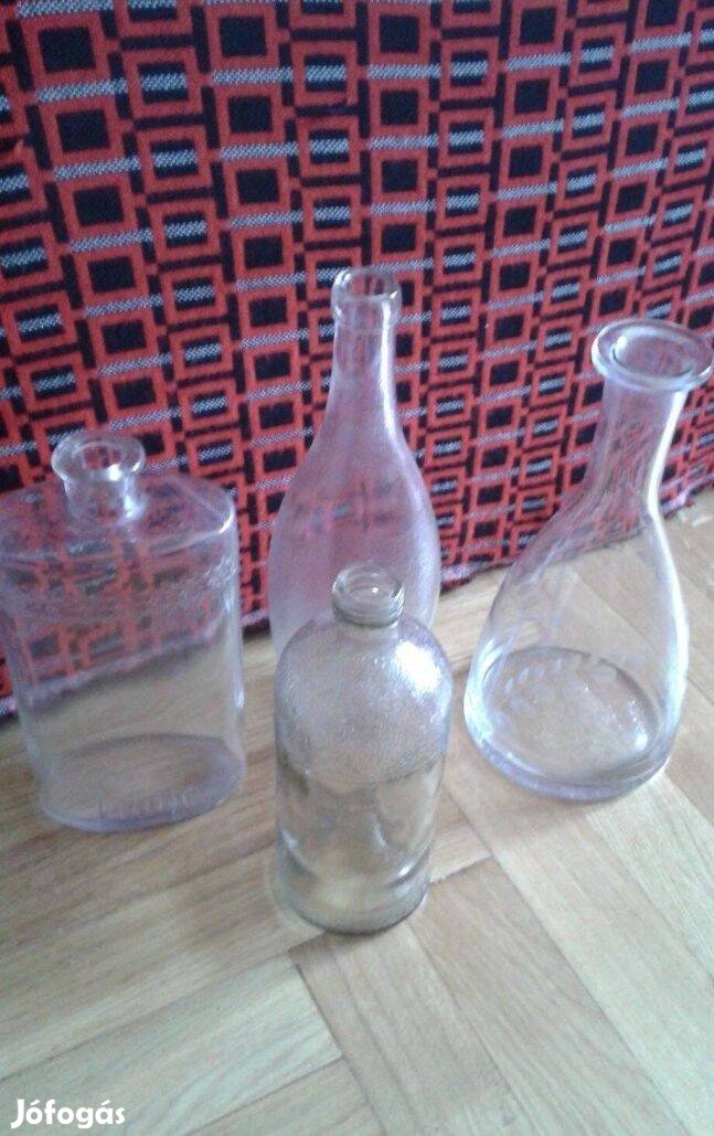 Retro üveg gyűjtőknek is, díszüveg dekoráció, többféle