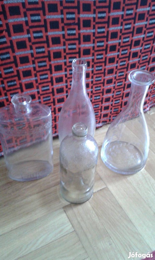 Retro üveg gyűjtőknek is, díszüveg dekoráció, többféle