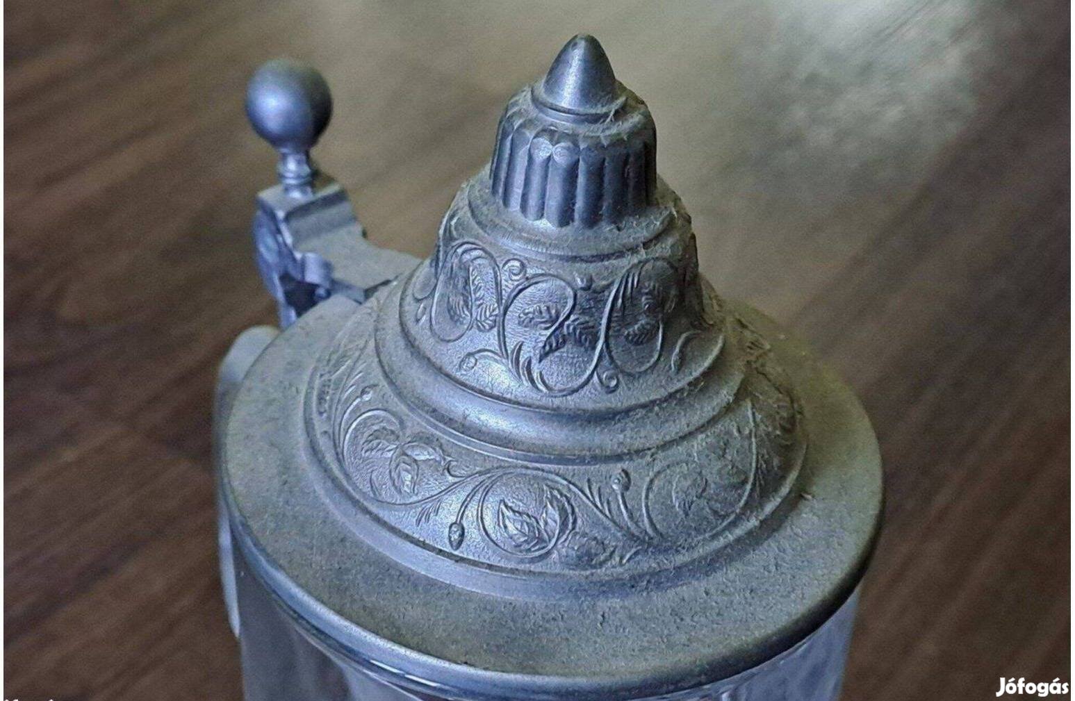 Retro üveg söröskorsó