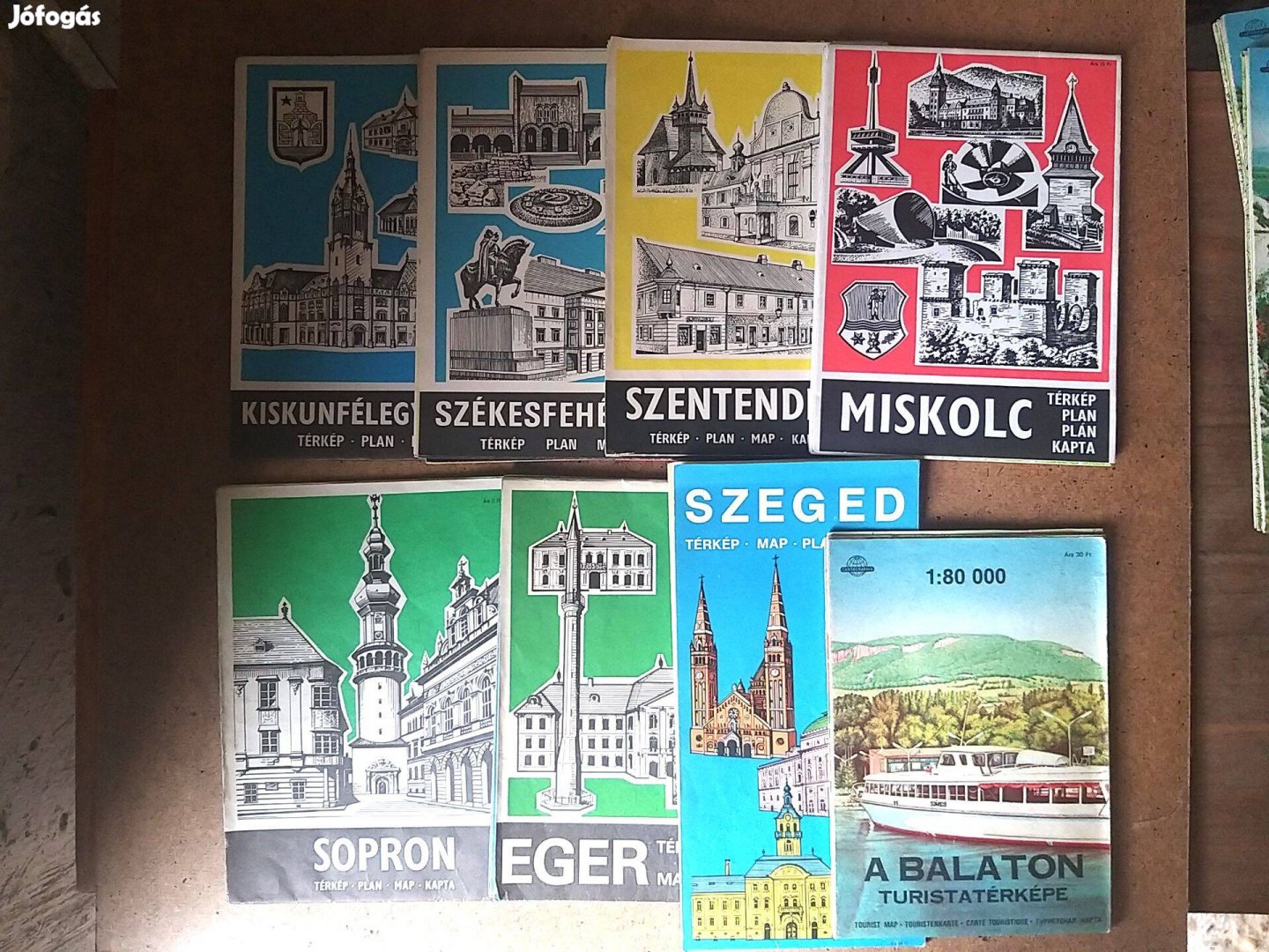 Retró várostérképek Eger, Sopron, Székesfehérvár,