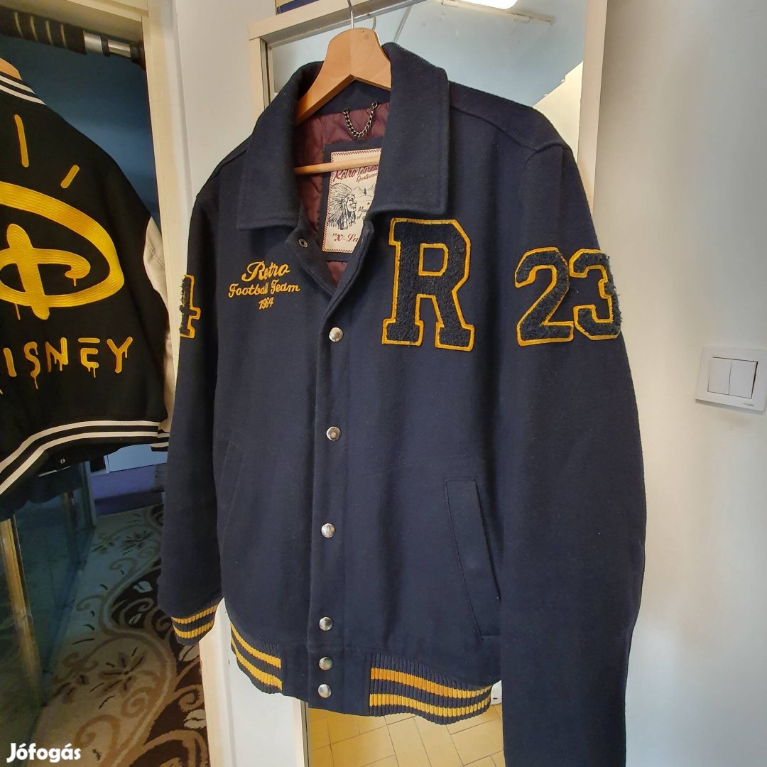 Retro varsity bomber dzseki kabát