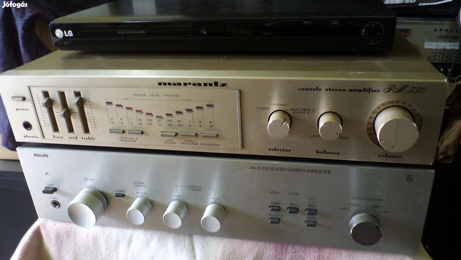 Retro vintage Marantz stereo hi-fi erősítő hibás