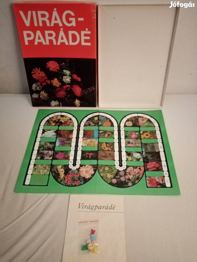 Retro virágparádé társasjáték