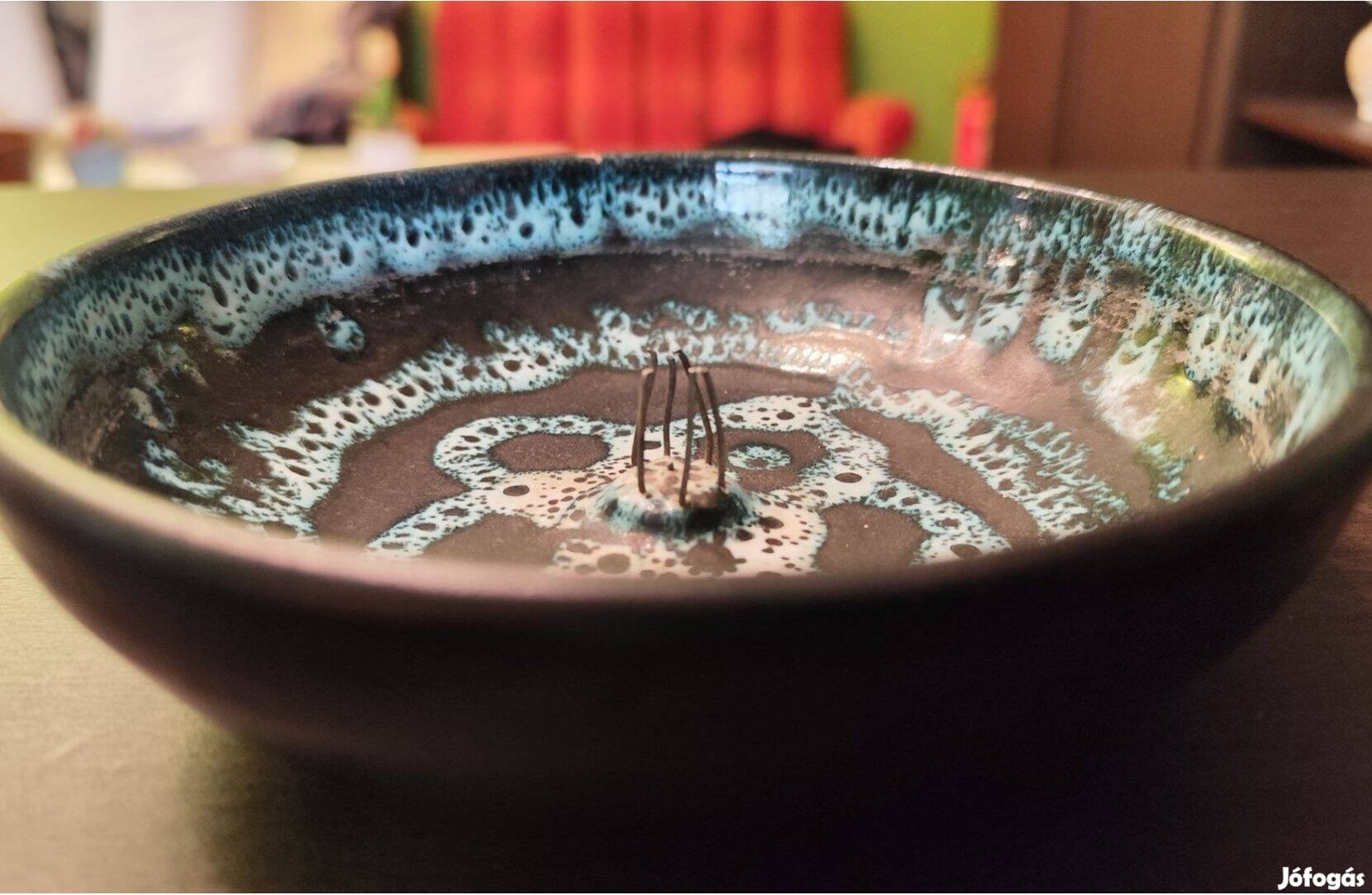 Retró virágtartó tálka vágott virághoz