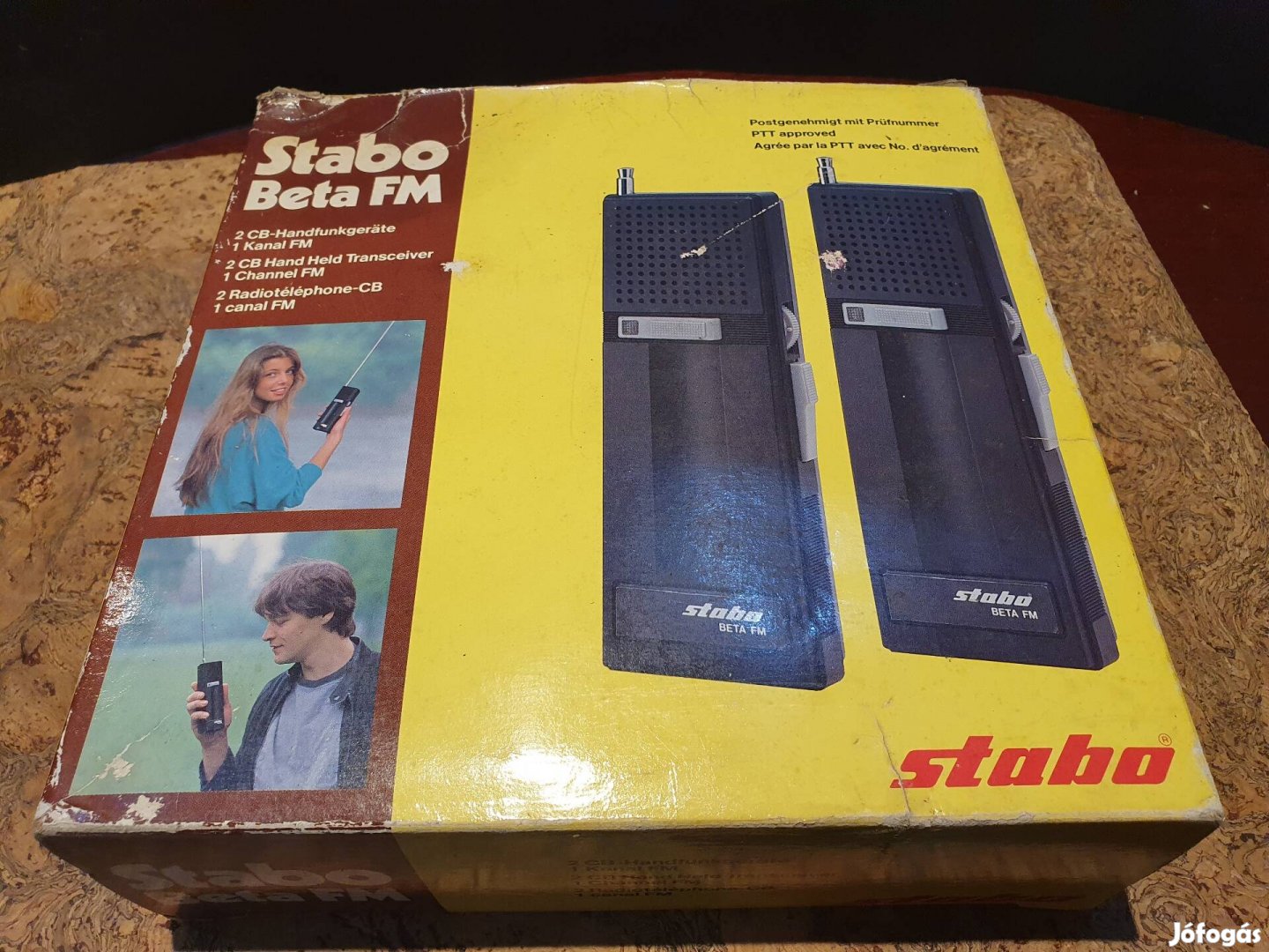 Retro walkie takies Stabo beta fm CB rádió újszerű dobozában szocreál