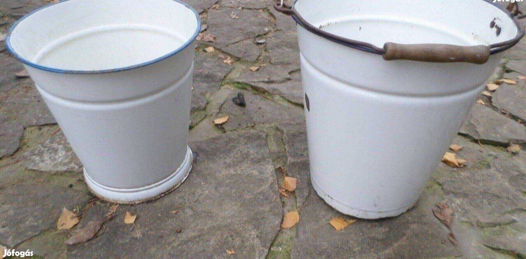 Retro zománcos vödör sajtár