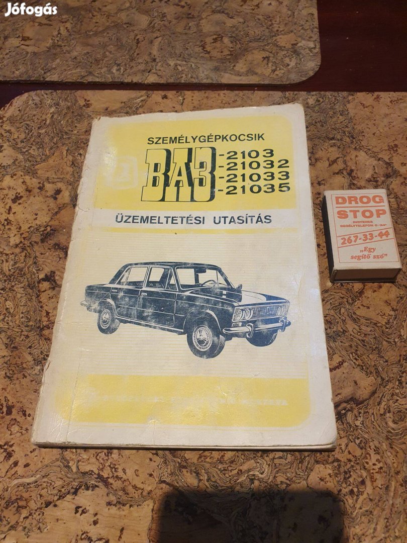 Retro zsiguli lada gépkönyv leírás sok adattal szovjet fellet állapotb