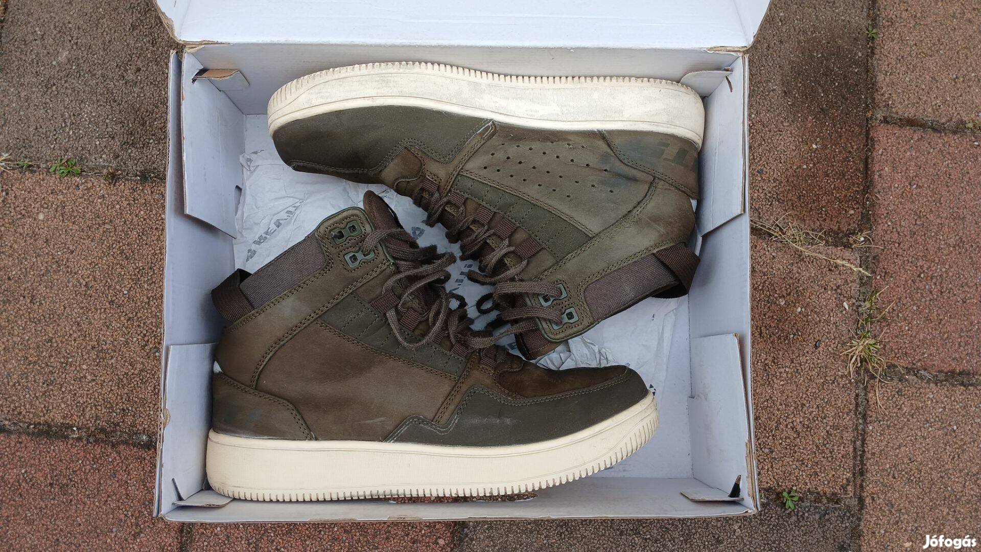 Revit Jefferson motoros cipő olivazöld-fehér (44)