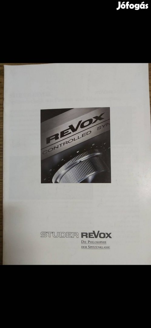 Revox prospektus eladó 