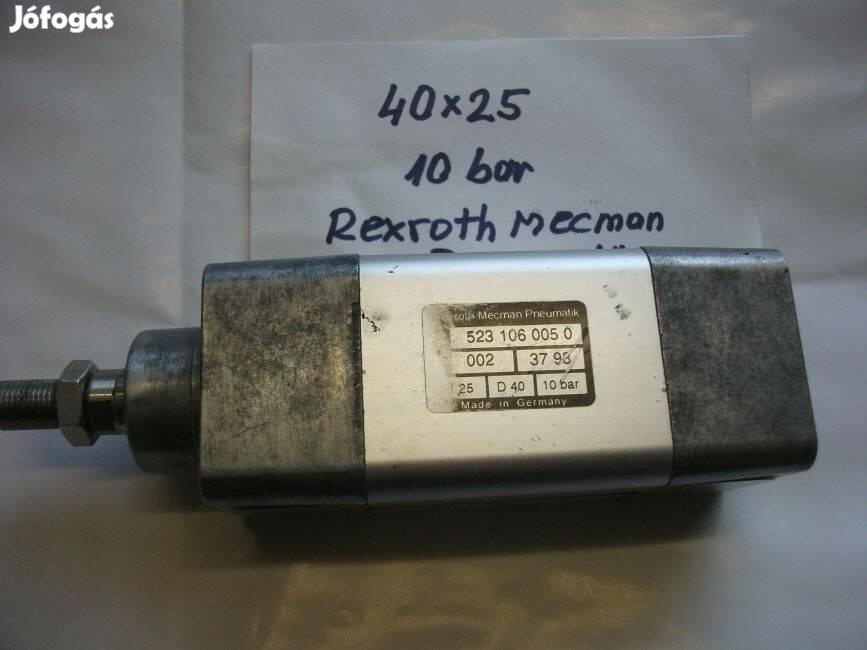 Rexroth-Mecman 10 baros pneumatikus henger 40X25 használt Győr
