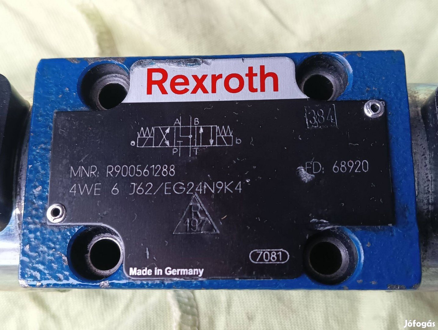 Rexroth R900561288 tolattyús útszelep, 4WE6J62/EG24N9K4