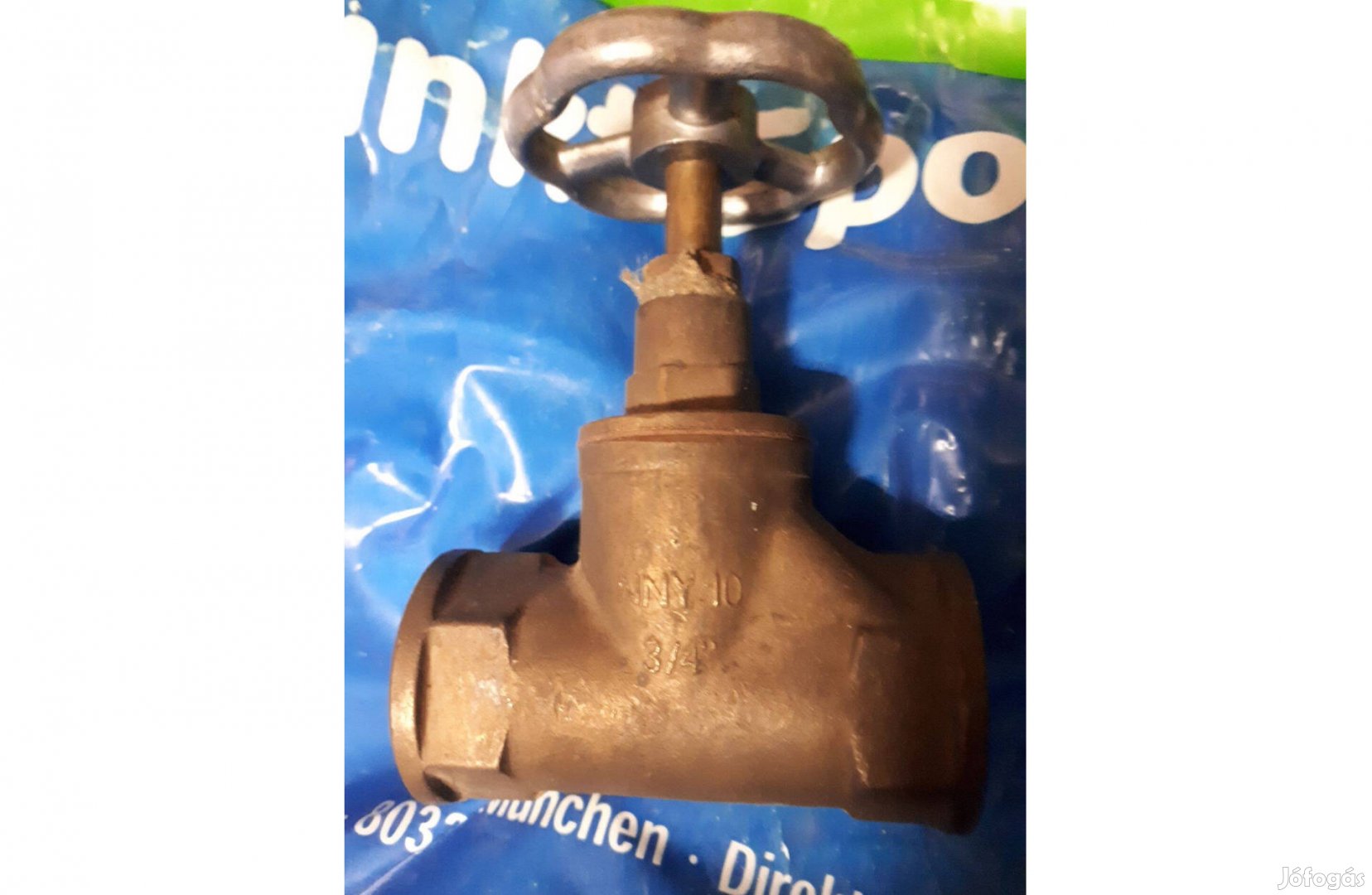 Réz 34 egyenes szelep új eladó !