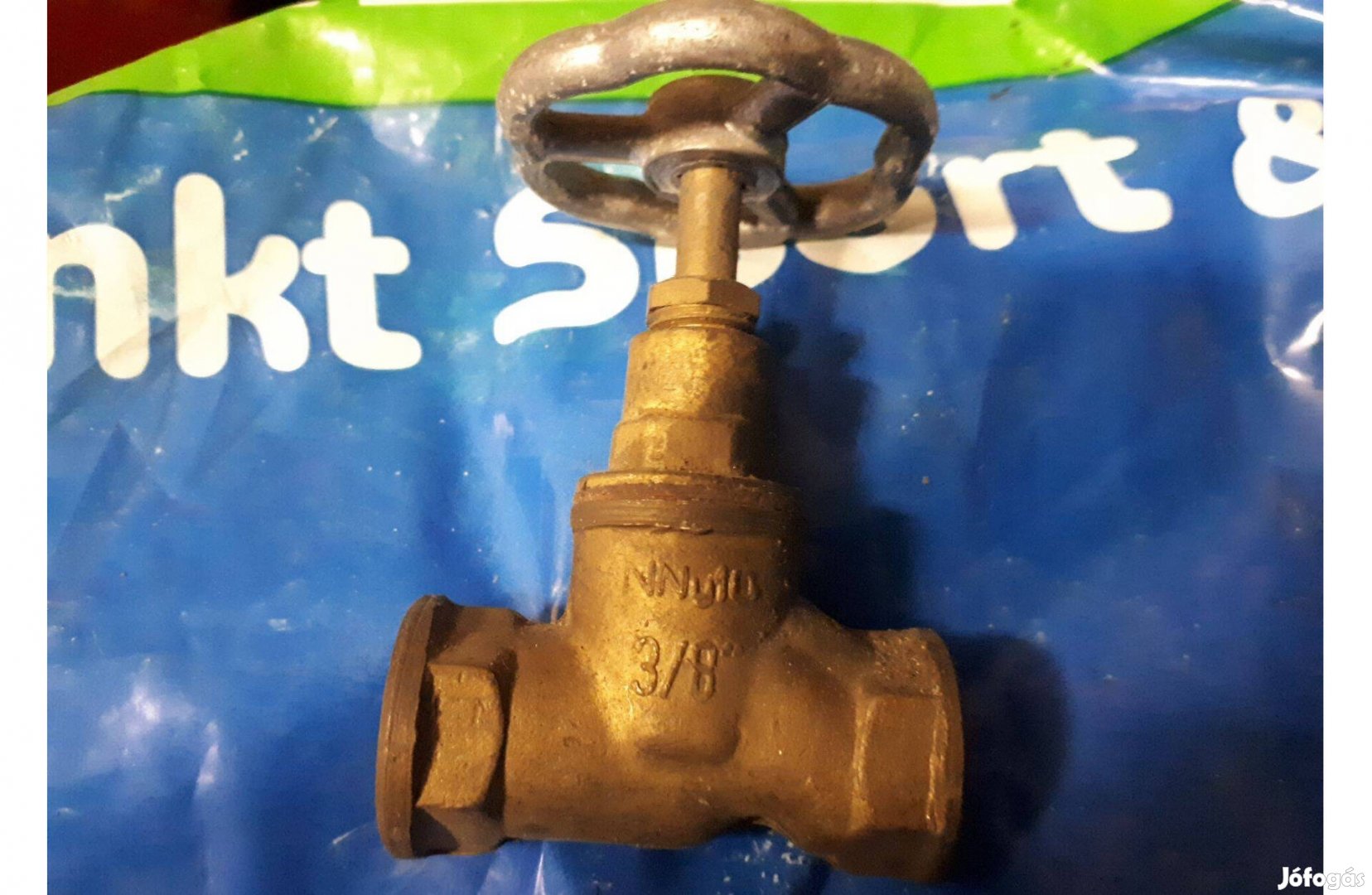 Réz 3/8-os egyenes szelep új eladó !