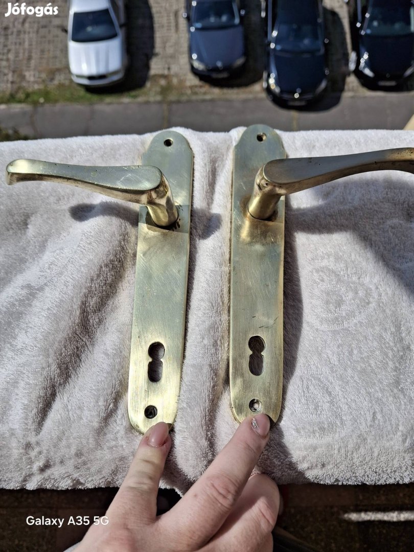 Réz ajtókilincs! Időtálló darab bármely enteriőrbe! Párban!