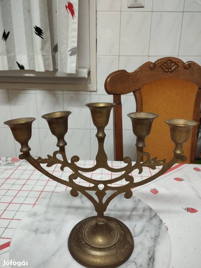 Réz gyertyatartó