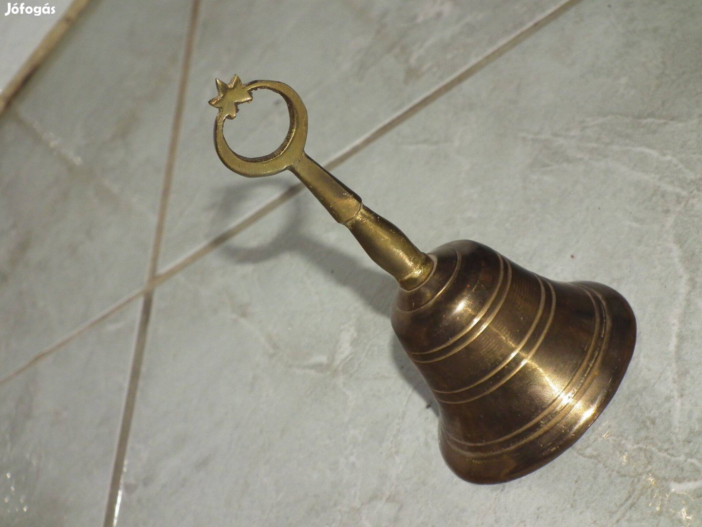 Réz harang kolomp szép hangon megszólaló csillagos kis