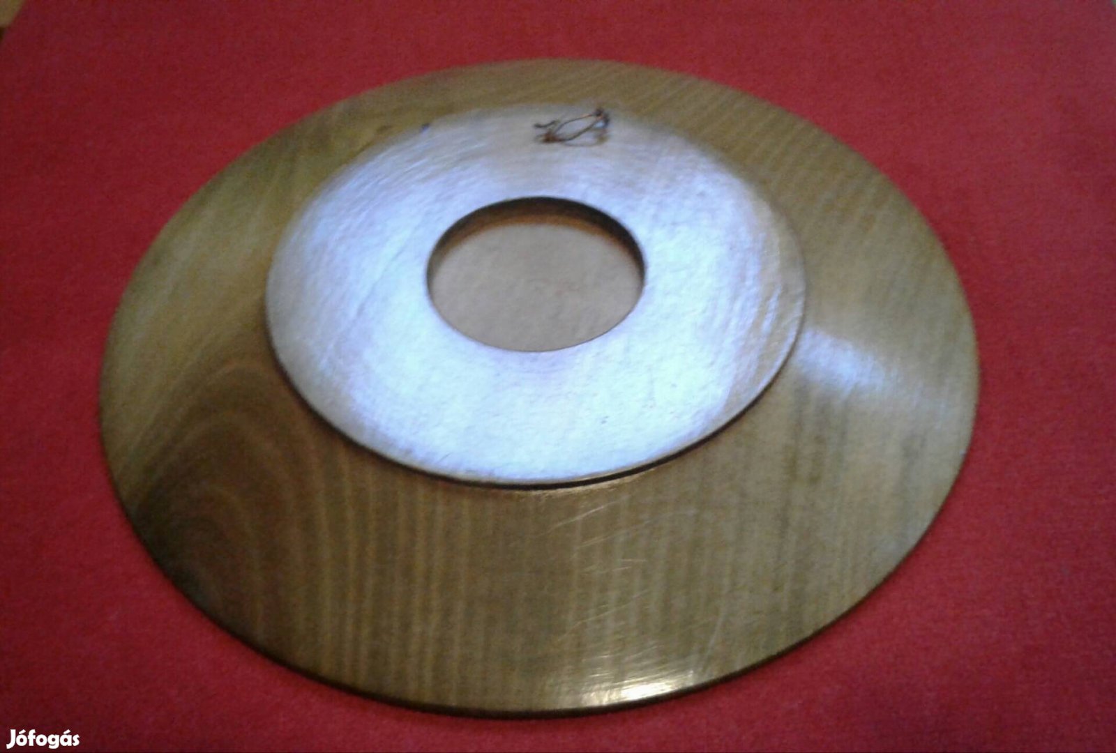 Réz intarziás fa tál