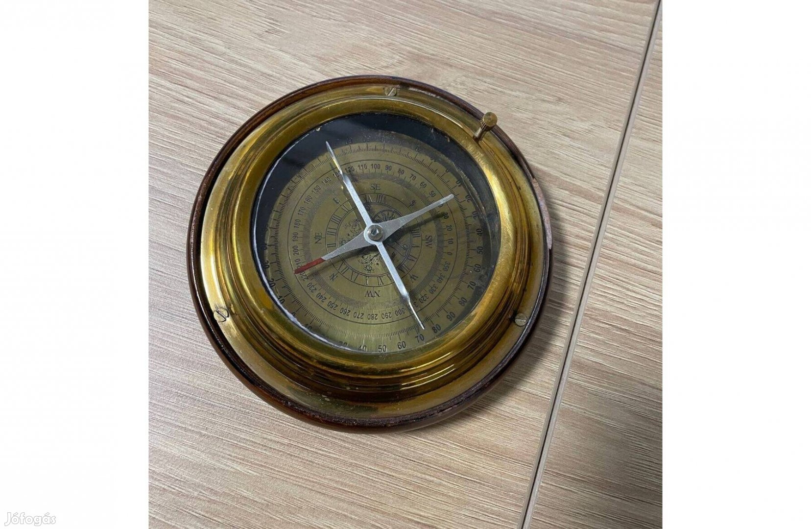 Réz iránytű 15 cm átmérővel