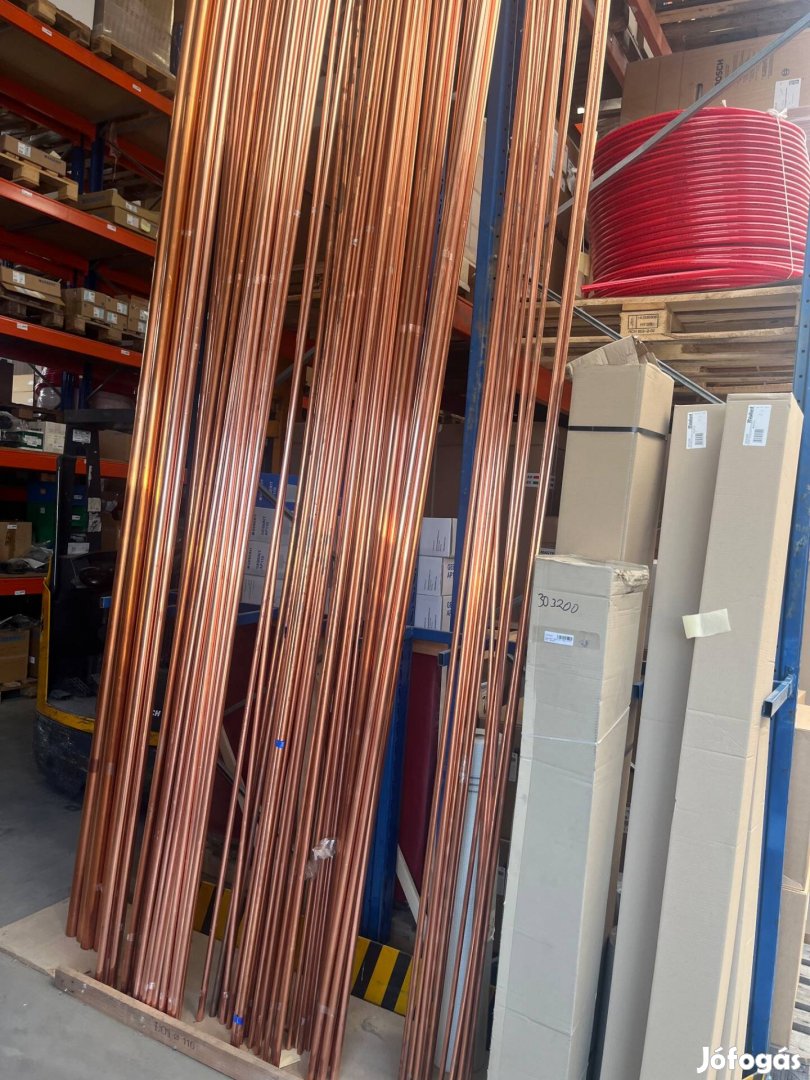 Rézcső 22x1 mm félkemény 5 fmszál új