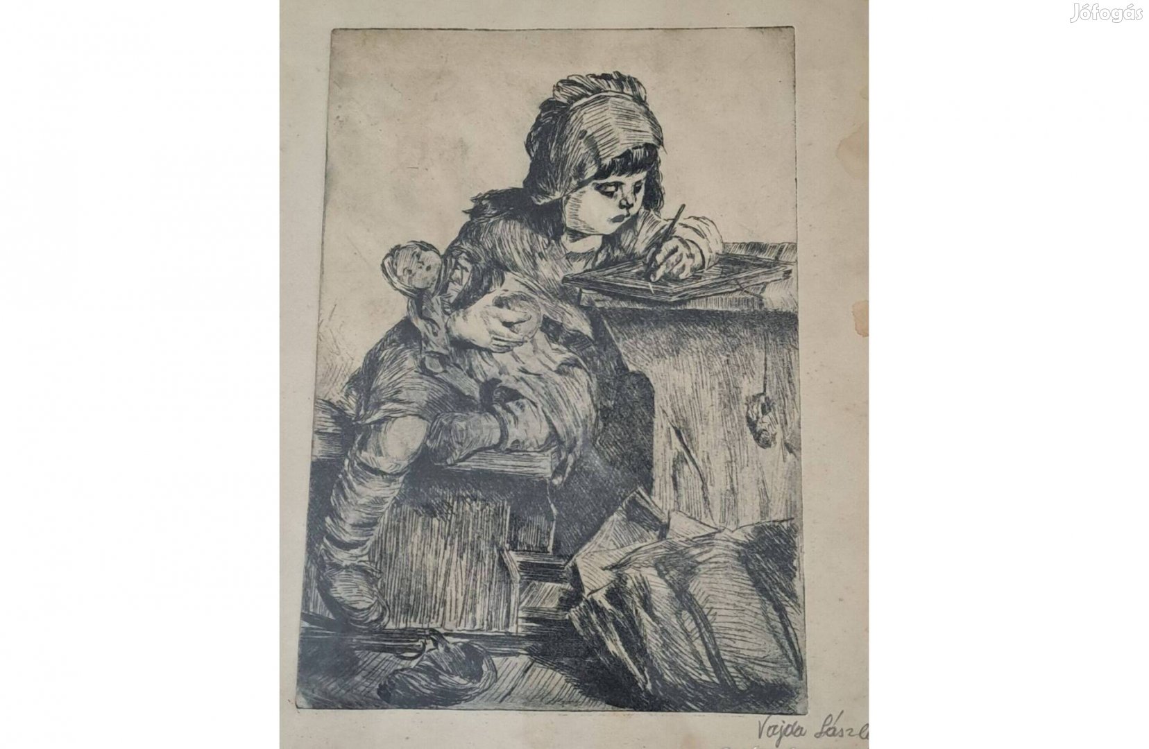 Rézkarc keretben 35x25 cm