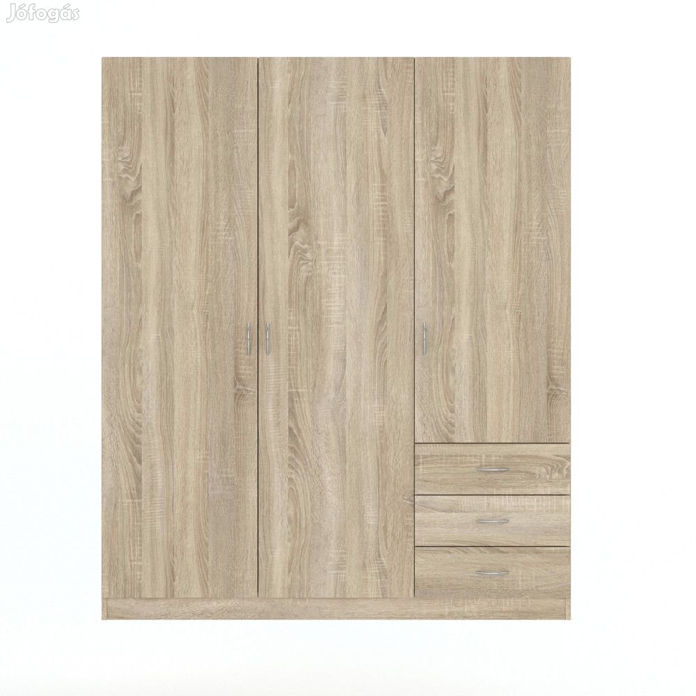 Riava gardróbszekrény 144cm 3D3S Sonoma Oak