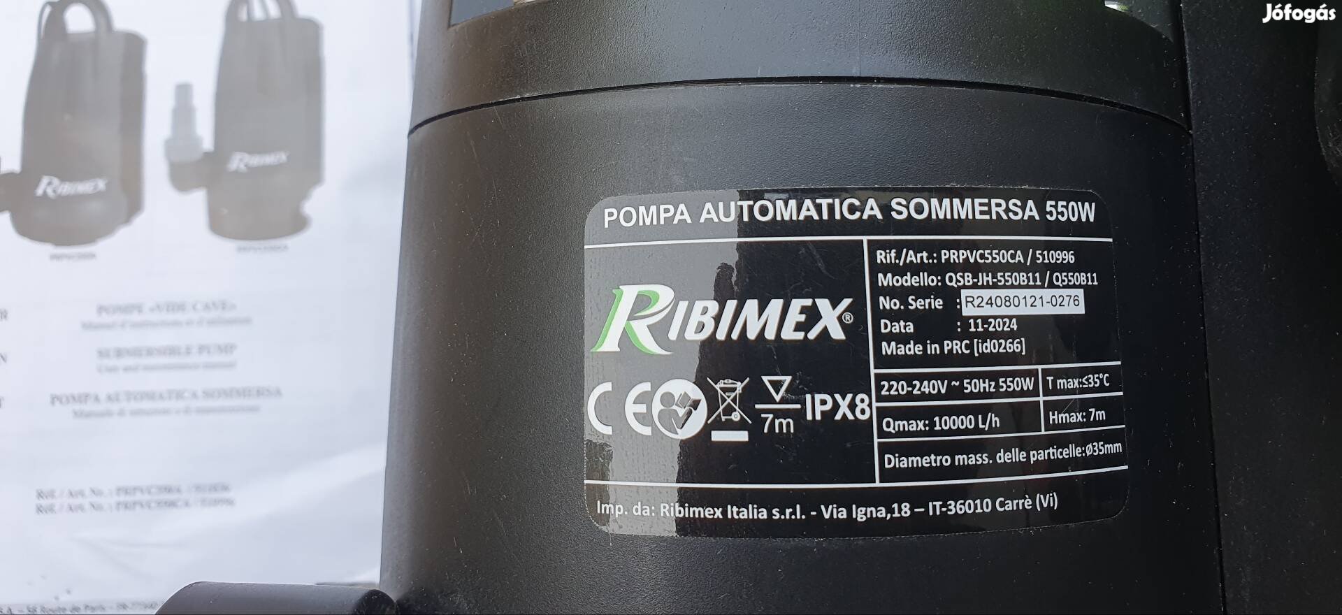 Ribimex merülőszivattyú használt!