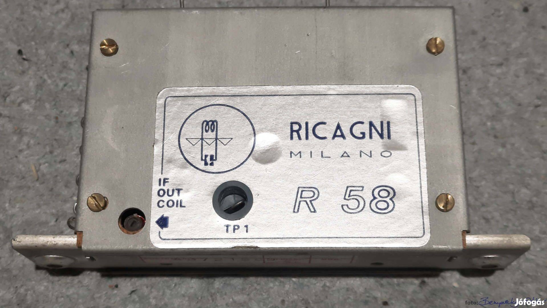 Ricagni TV bemenő fokozat, tuner, R 58 felújító restaurátorok számára,