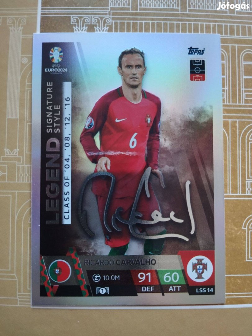 Ricardo Carvalho (Portugália) Legend Signature Style Euro 2024 kártya