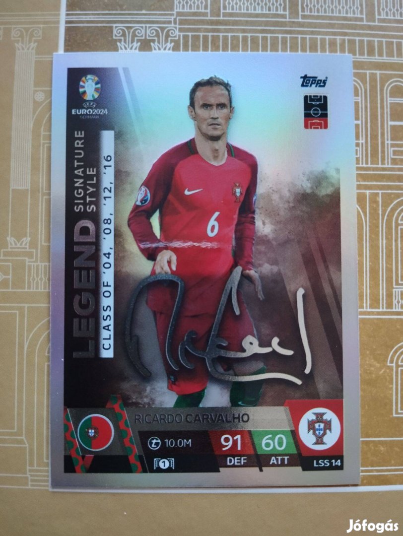 Ricardo Carvalho (Portugália) Legend Signature Style Euro 2024 kártya