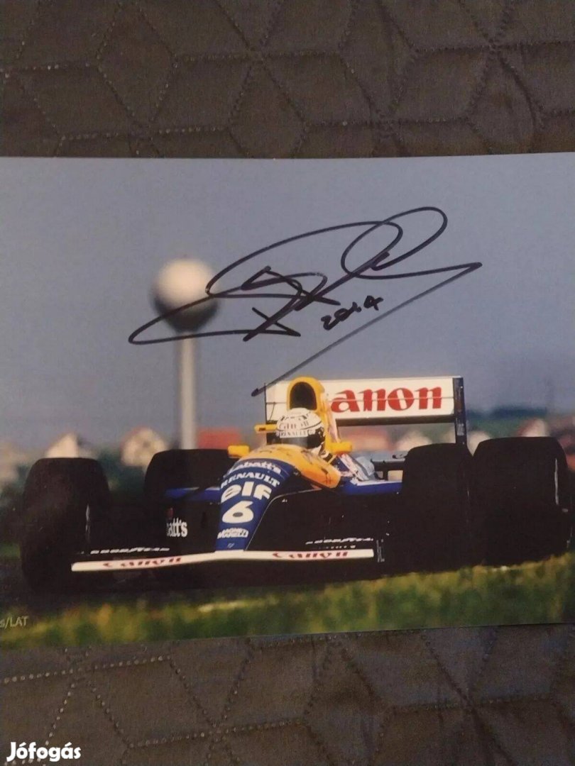 Riccardo Patrese Forma-1 versenyző aláírása