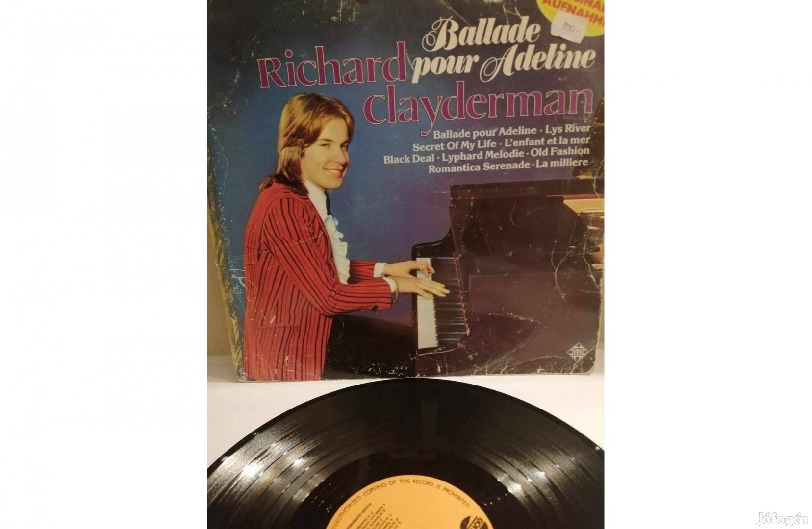 Richard Clayderman Ballade pour Adeline bakelit lemez eladó!