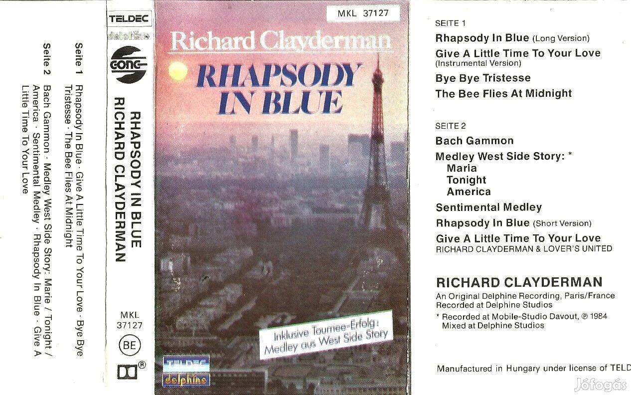 Richard Clayderman - Rhapsody in blue- hangkazettán-alig lejátszott