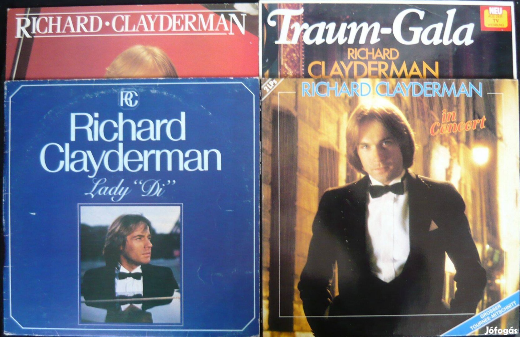 Richard Clayderman nyugati nyomású hanglemez-kollekció (4 kiadvány)