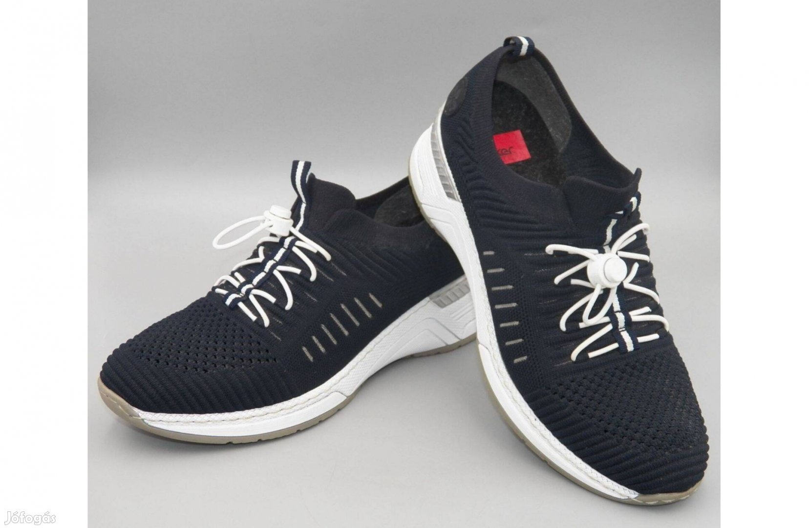 Rieker belebújós cipő, 41 -es, zokniszárú, sötétkék