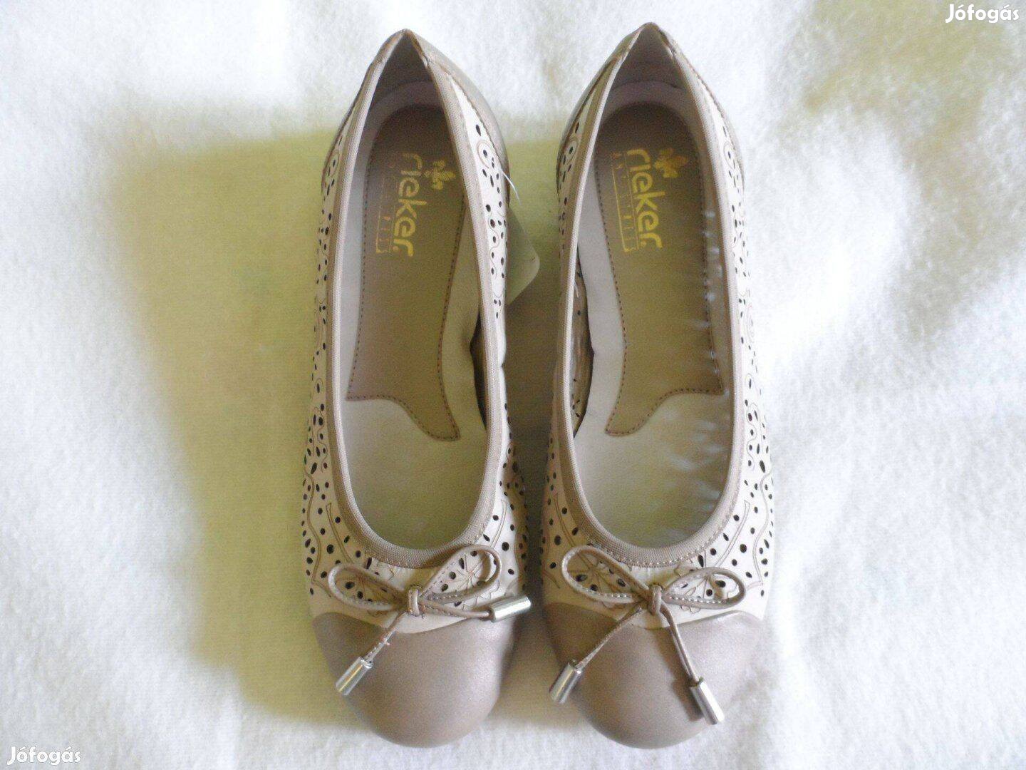 Rieker cipő balerina antistress bézs tavasz irodai utcai