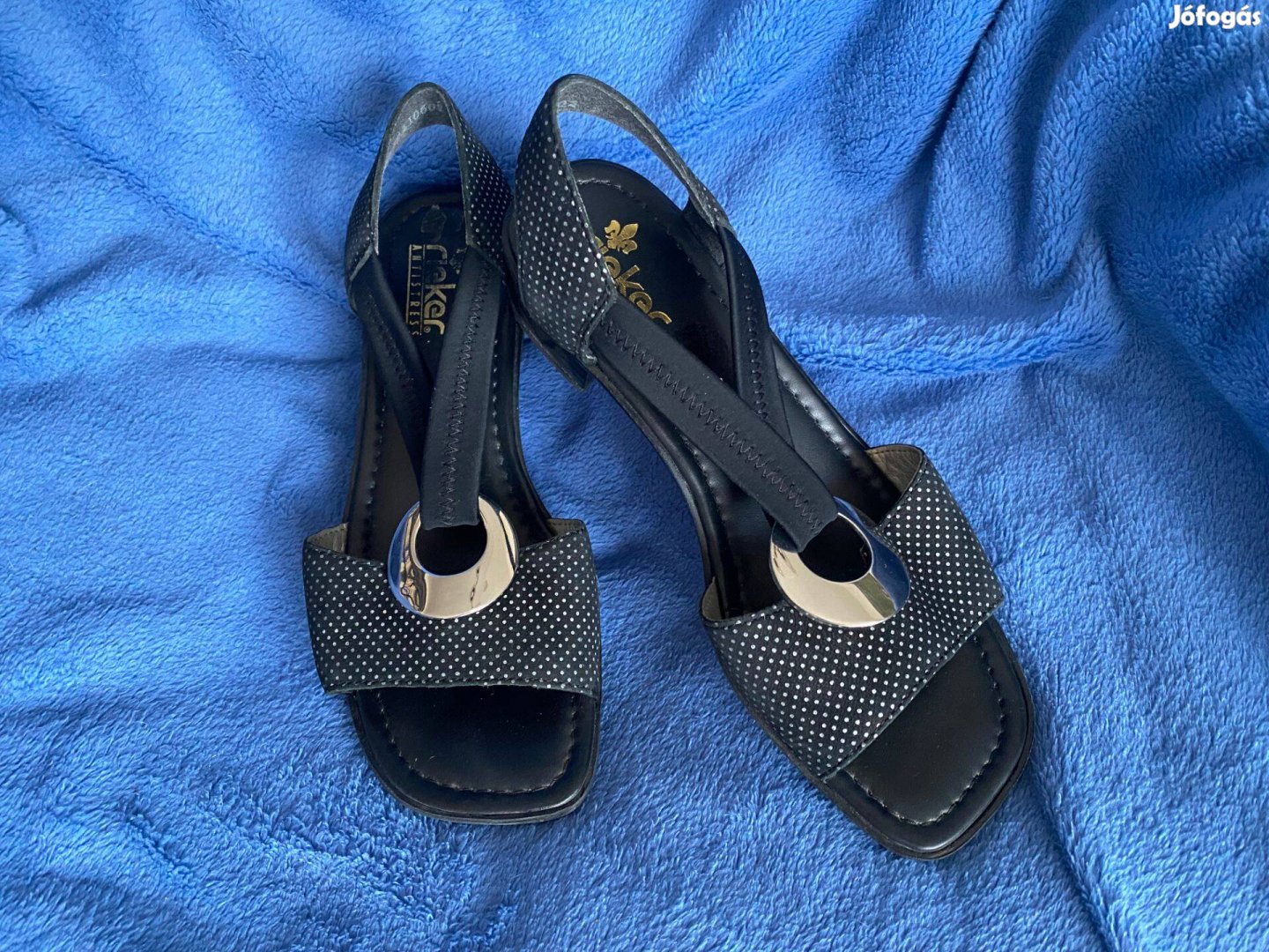 Rieker fekete női szandál 38