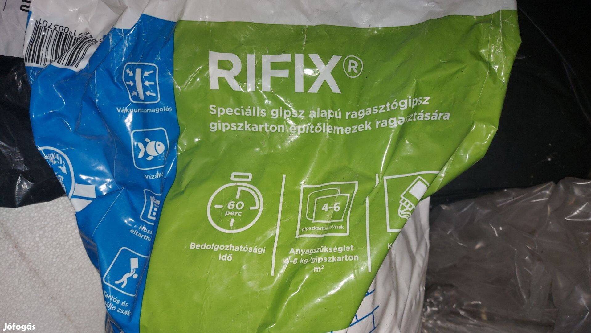 Rifix 1 zsák bontatlan ragaszto gipsz félár 1900Ft Veszprém